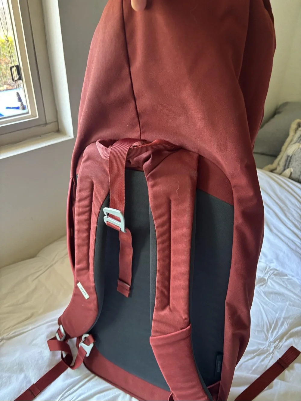 OSPREY Roll-Top Backpack in Burgundy